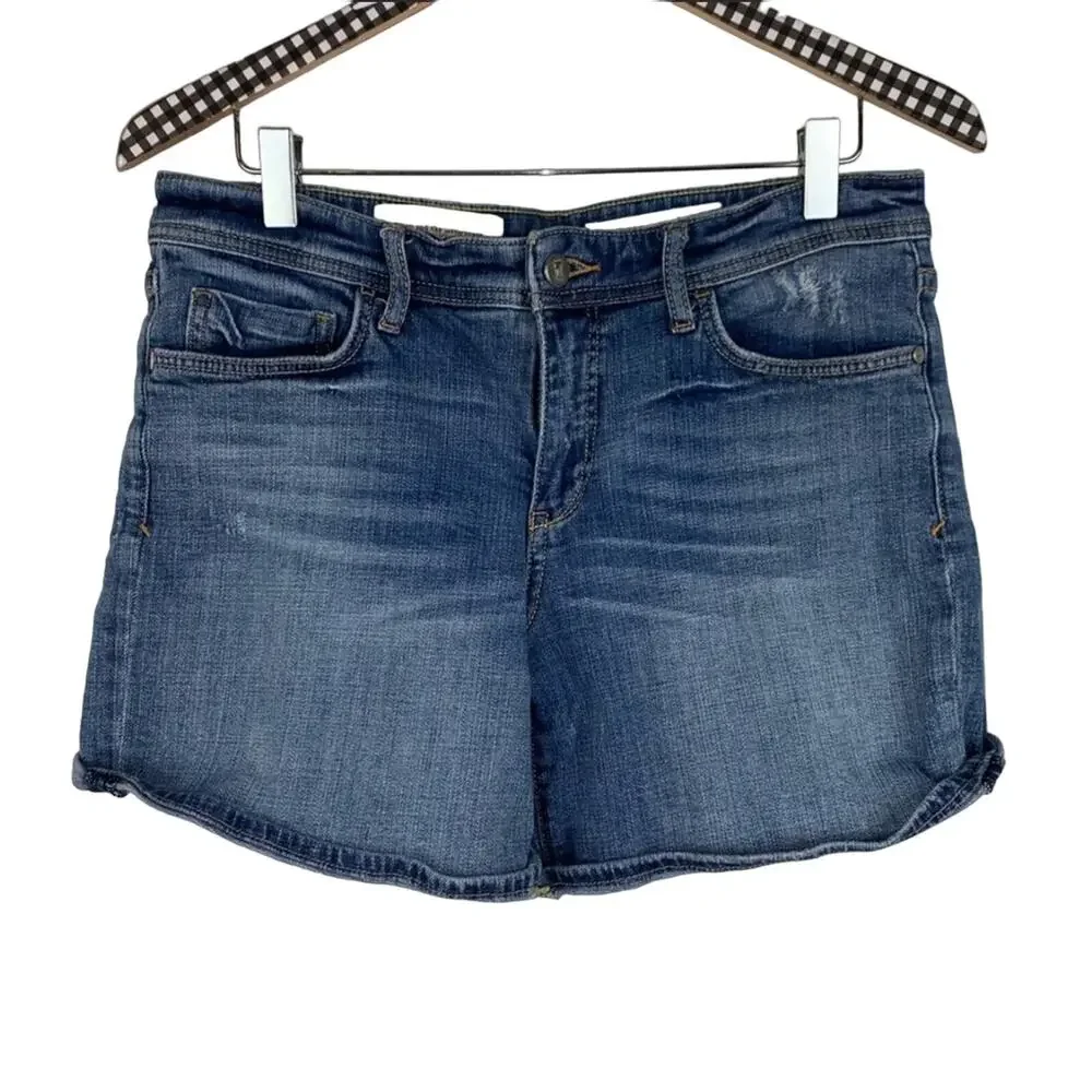 ANTHROPOLOGIE PILCRO Hyphen Relaxed Denim Jean Medium Blue Wash Shorts 27 - Picture 3 of 8